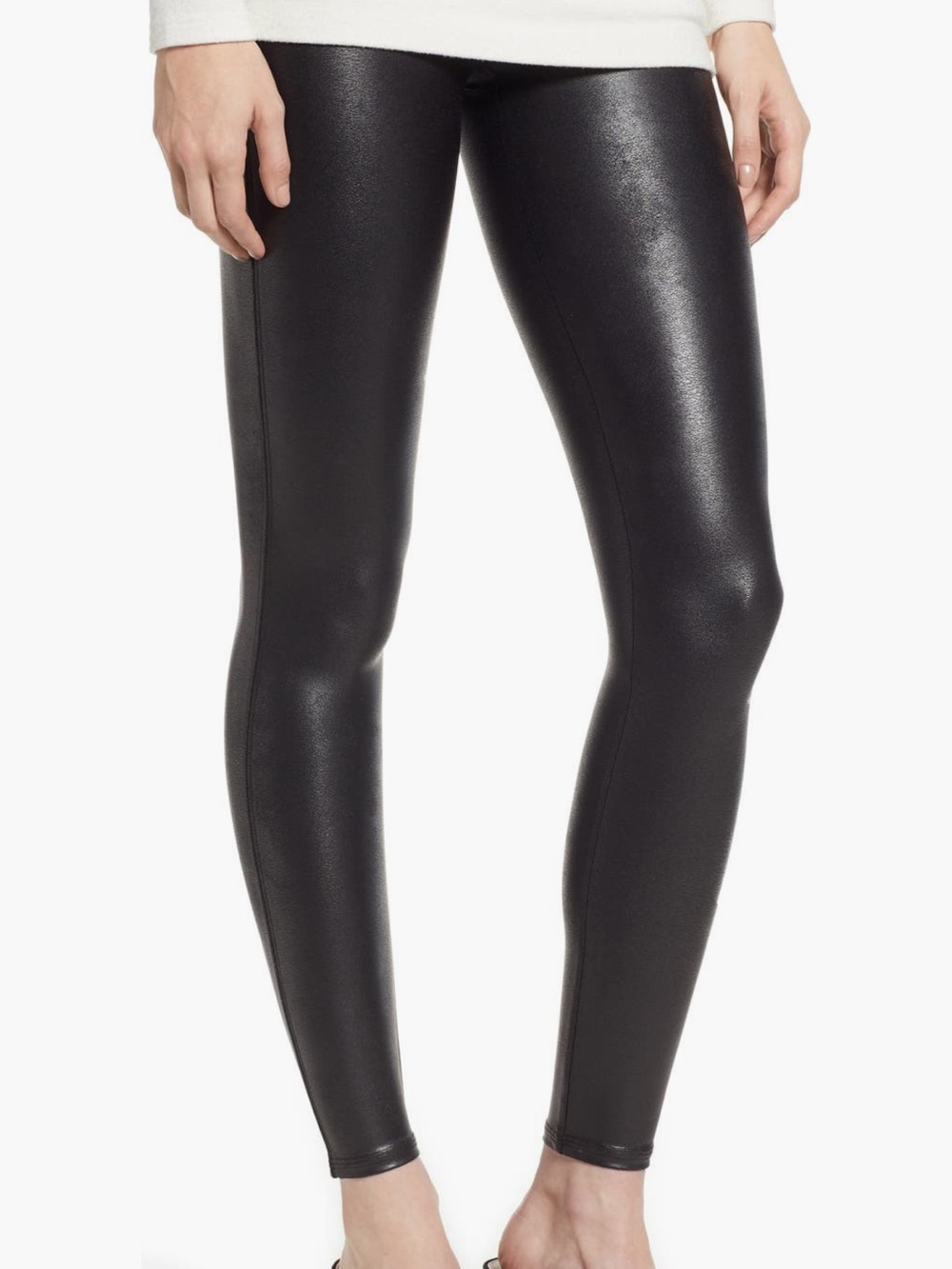 SPANX Black Faux Leather Leggings